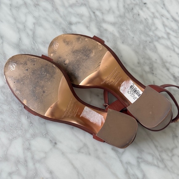 🌼TED BAKER🌼 Biah Cognac Leather Heeled Sandals, Size 7 - Picture 11 of 12